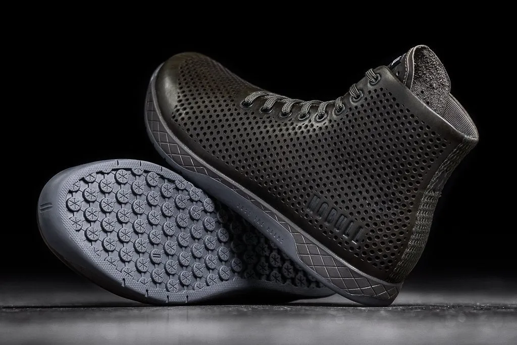 HIGH-TOP OLIVE LEATHER TRAINER (WOMEN'S)