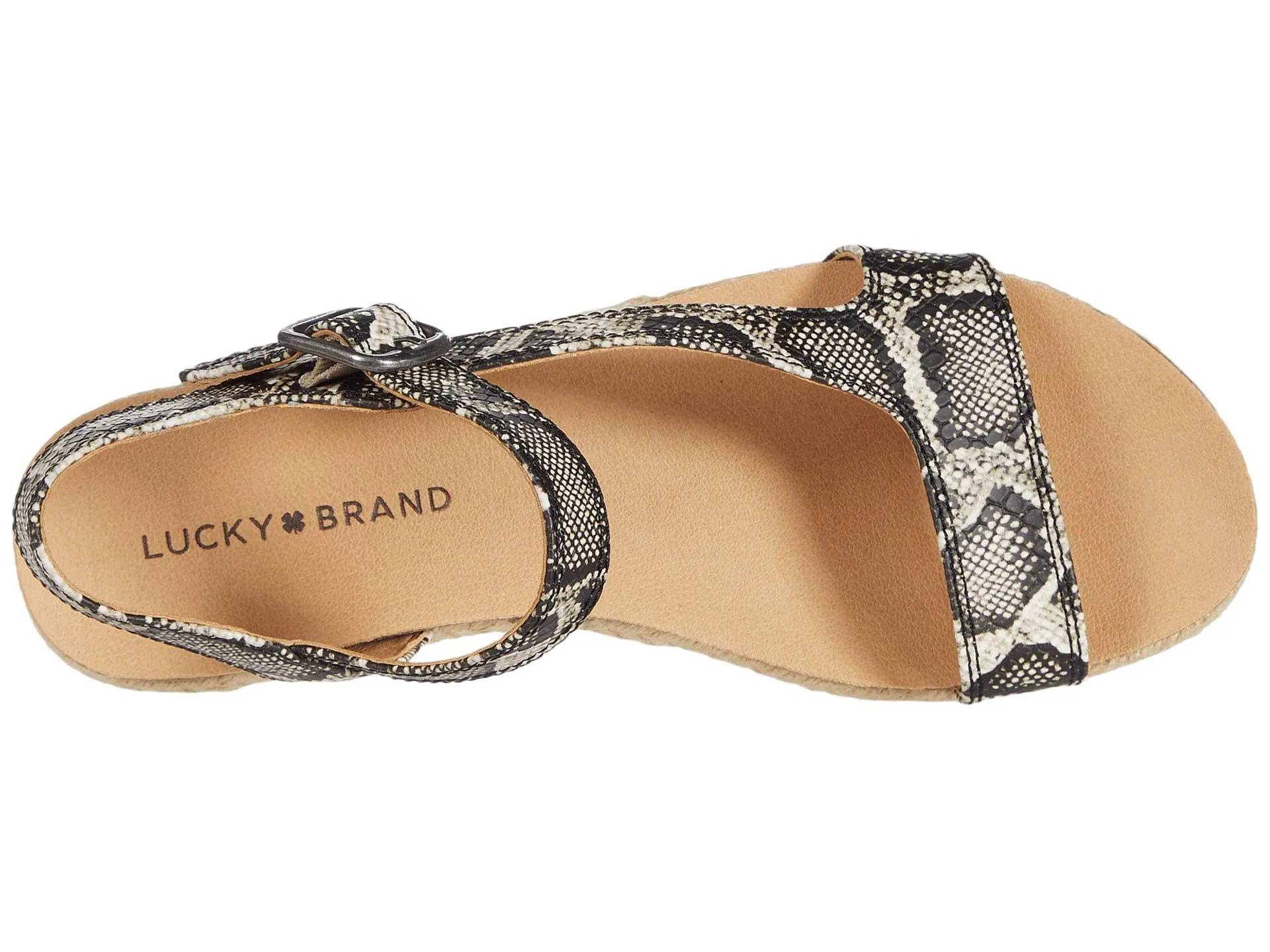 Impeccable Gabrien Espadrille Flat Lucky Ankle Brand Natural Suede Best-value Heel Wedge Sandal Snake