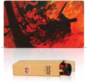 in Flames (Stitched) - MTG Playmat - Compatible with Magic The Gathering Playmat - Play MTG, YuGiOh, TCG - Original Play Mat Art Designs & Accessories