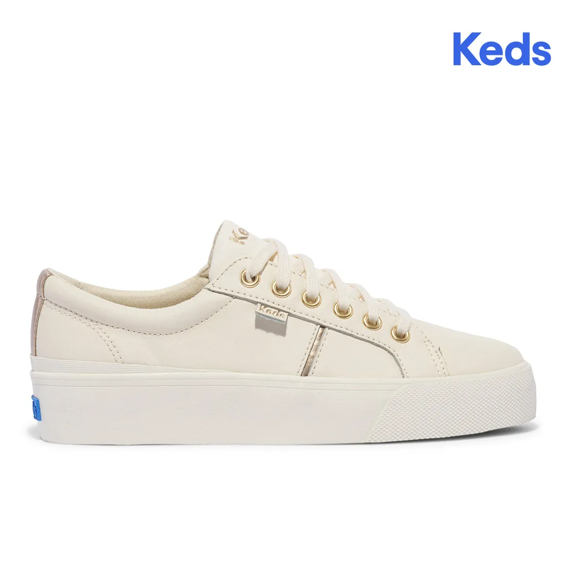 Keds Womens' Jumpkick Duo Leather Mettalic Pops Off White (WH68090)