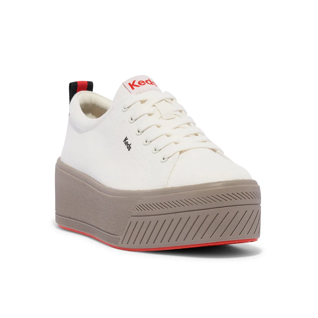 Keds Womens' Skyler Heavy Twill Sneaker White (WF68204)