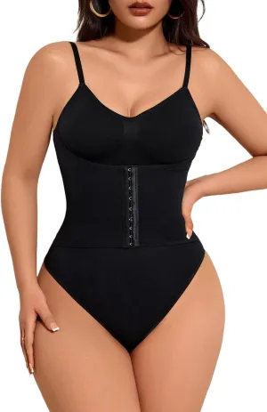 KIMIKAL Black Faja Body Shaper Tummy Control, Faja Colombianas One Piece Tank Tops Shapewear Bodysuits Women-Open Bust Corset