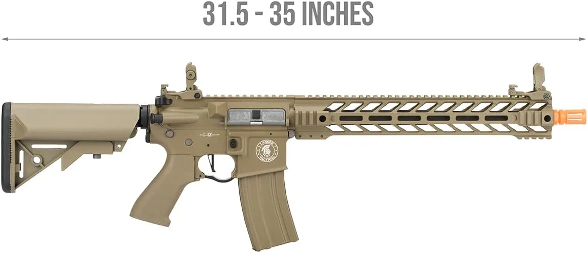 Lancer Tactical Proline Full Metal M4 ETU & Mosfet Enforcer Battle Hawk 14'' AEG Airsoft Rifle