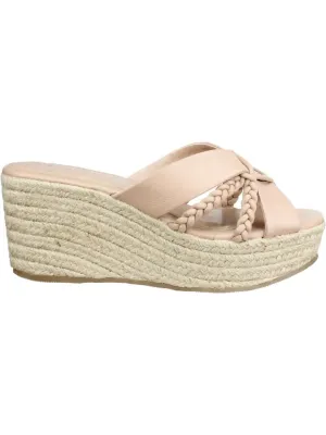 Leona - Wedge Sandal Leather Nude
