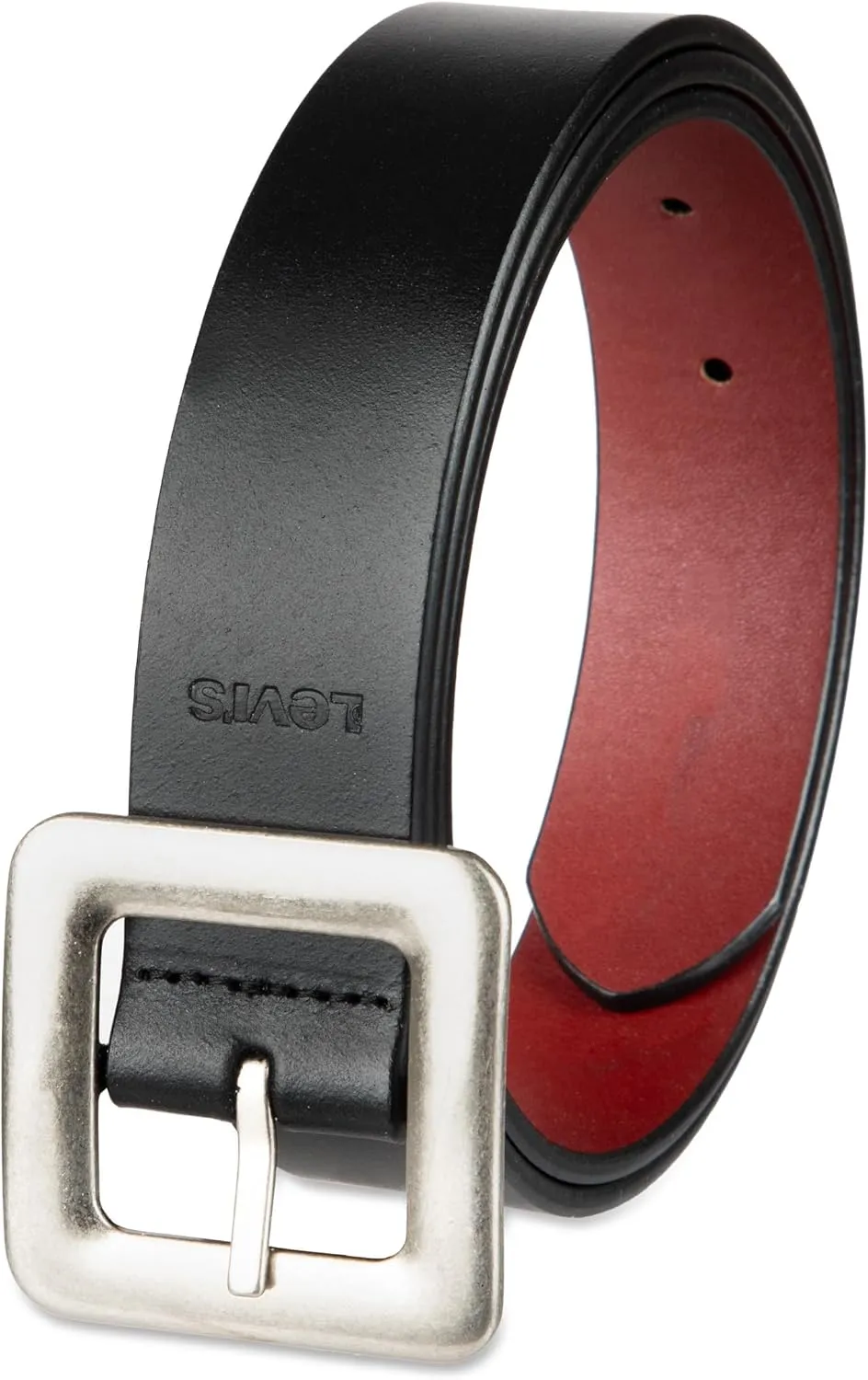 Levi's Women's Two-in-one Reversible Square Statement Buckle Casual Belt