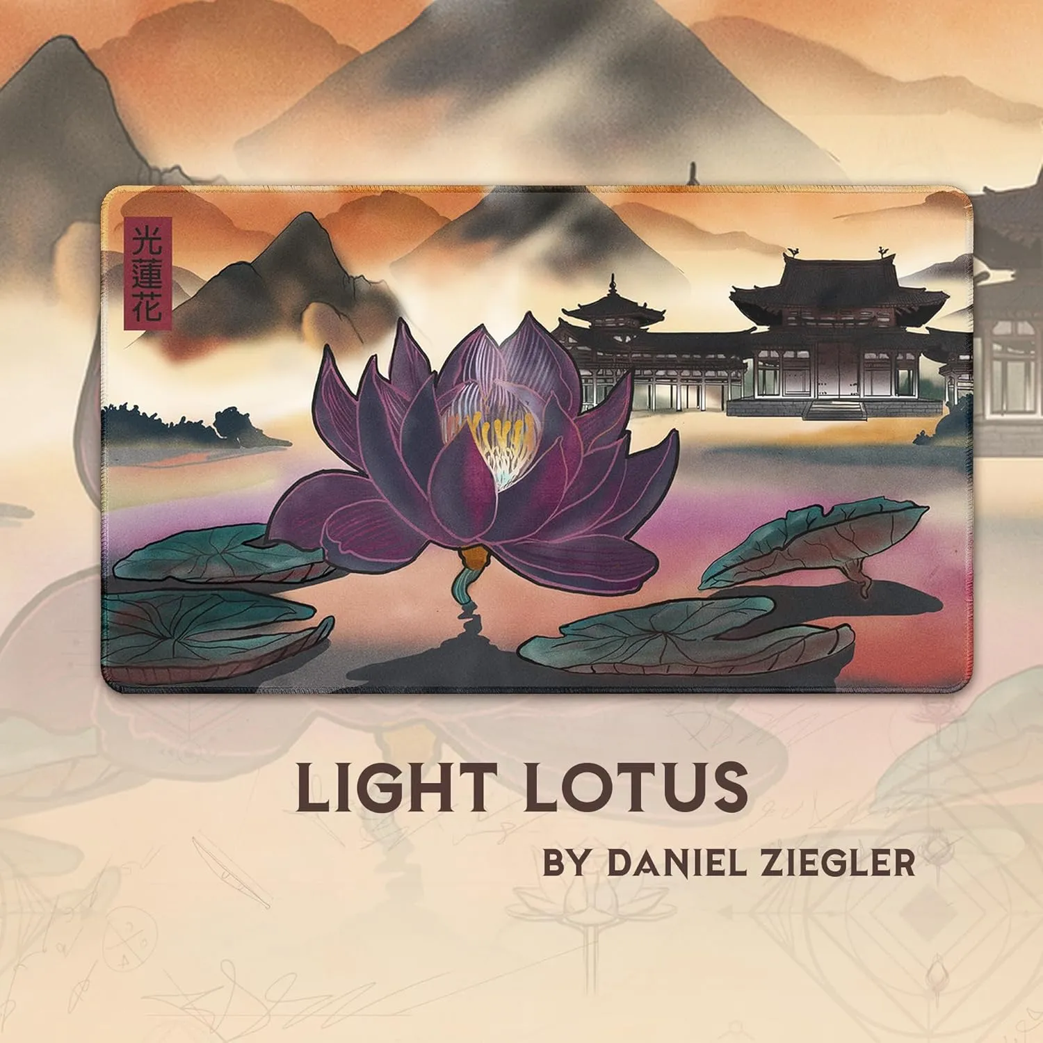 Light Lotus (Stitched) - MTG Playmat - Compatible with Magic The Gathering Playmat - Play MTG, YuGiOh, TCG - Original Play Mat Art Designs & Accessories