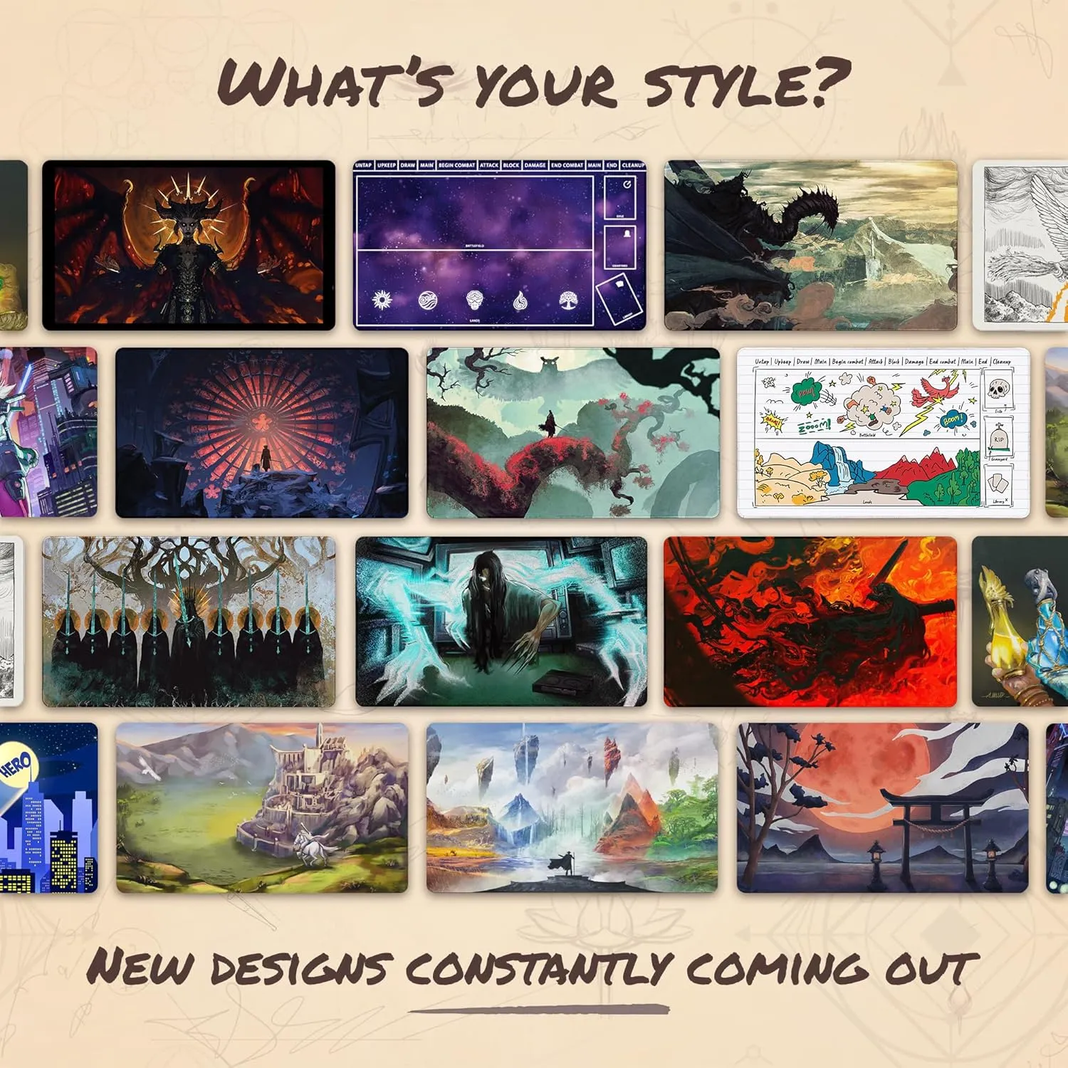 Light Lotus (Stitched) - MTG Playmat - Compatible with Magic The Gathering Playmat - Play MTG, YuGiOh, TCG - Original Play Mat Art Designs & Accessories