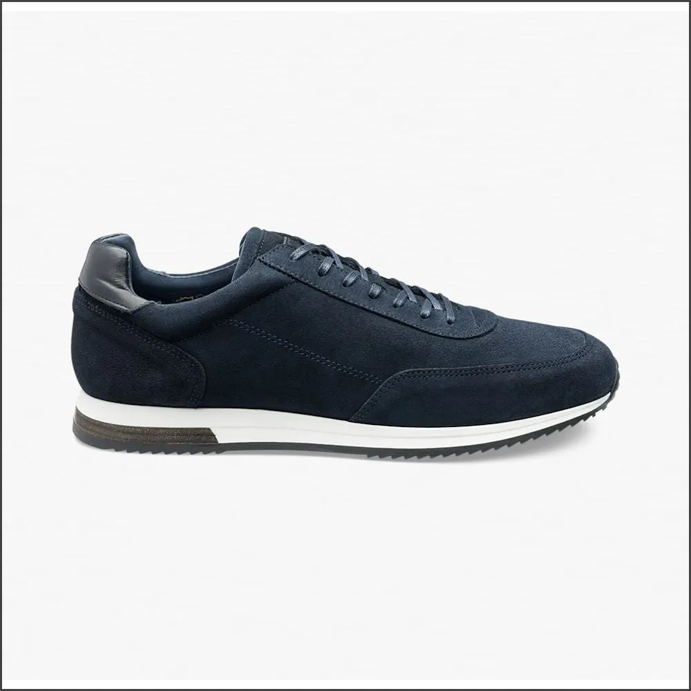 Loake Bannister Navy Suede Trainer