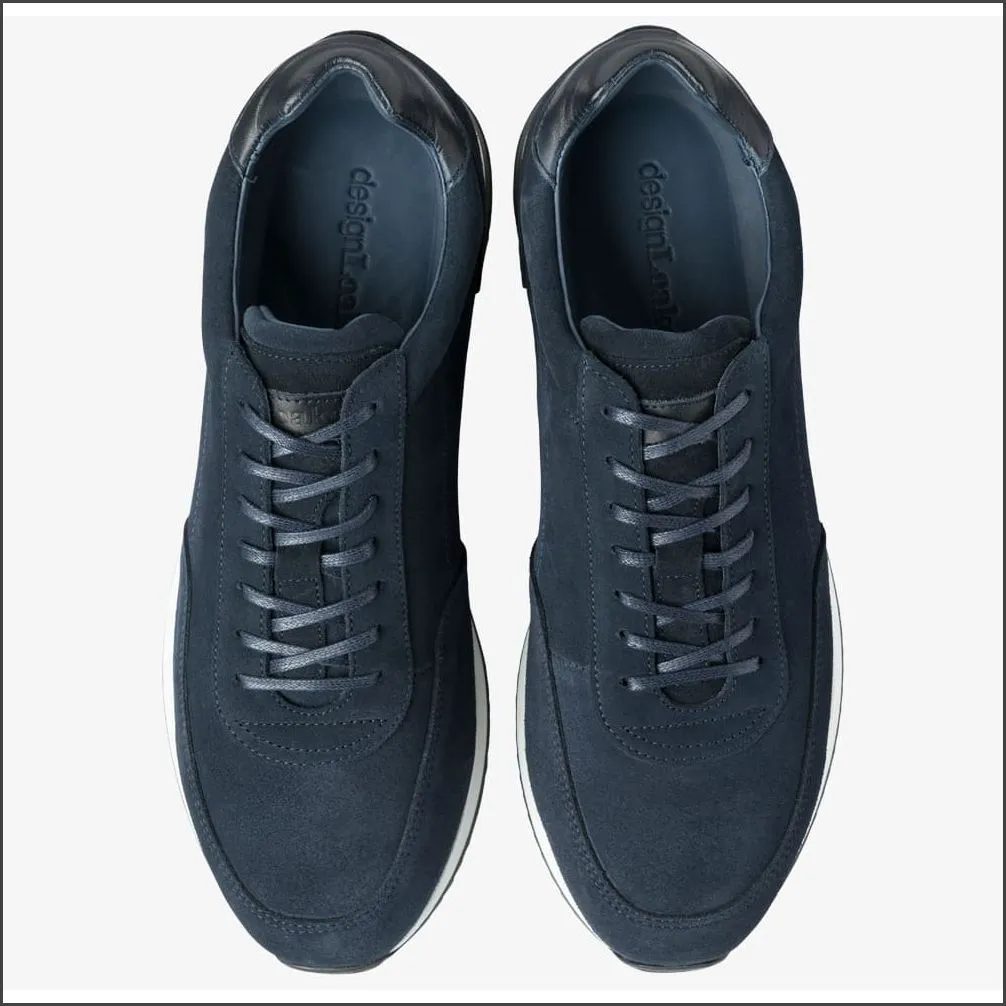 Loake Bannister Navy Suede Trainer