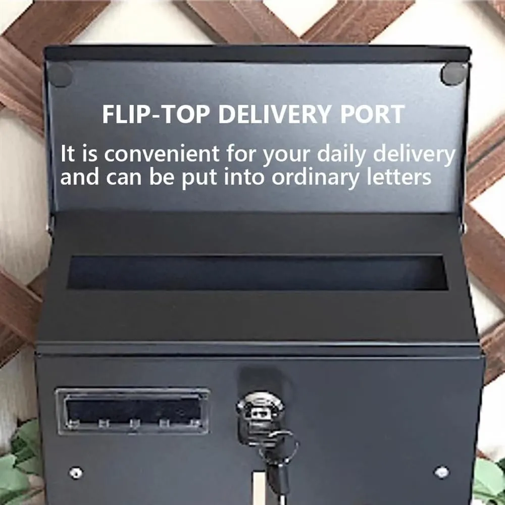 Lockable Outdoor Indoor Single-Family House Mail Manager, Cartoon Wall-Mounted Galvanized Iron Mail Box,Rainproof Dean's Suggestion Box-Suitable for Hospital and Kindergarten (Color : A)