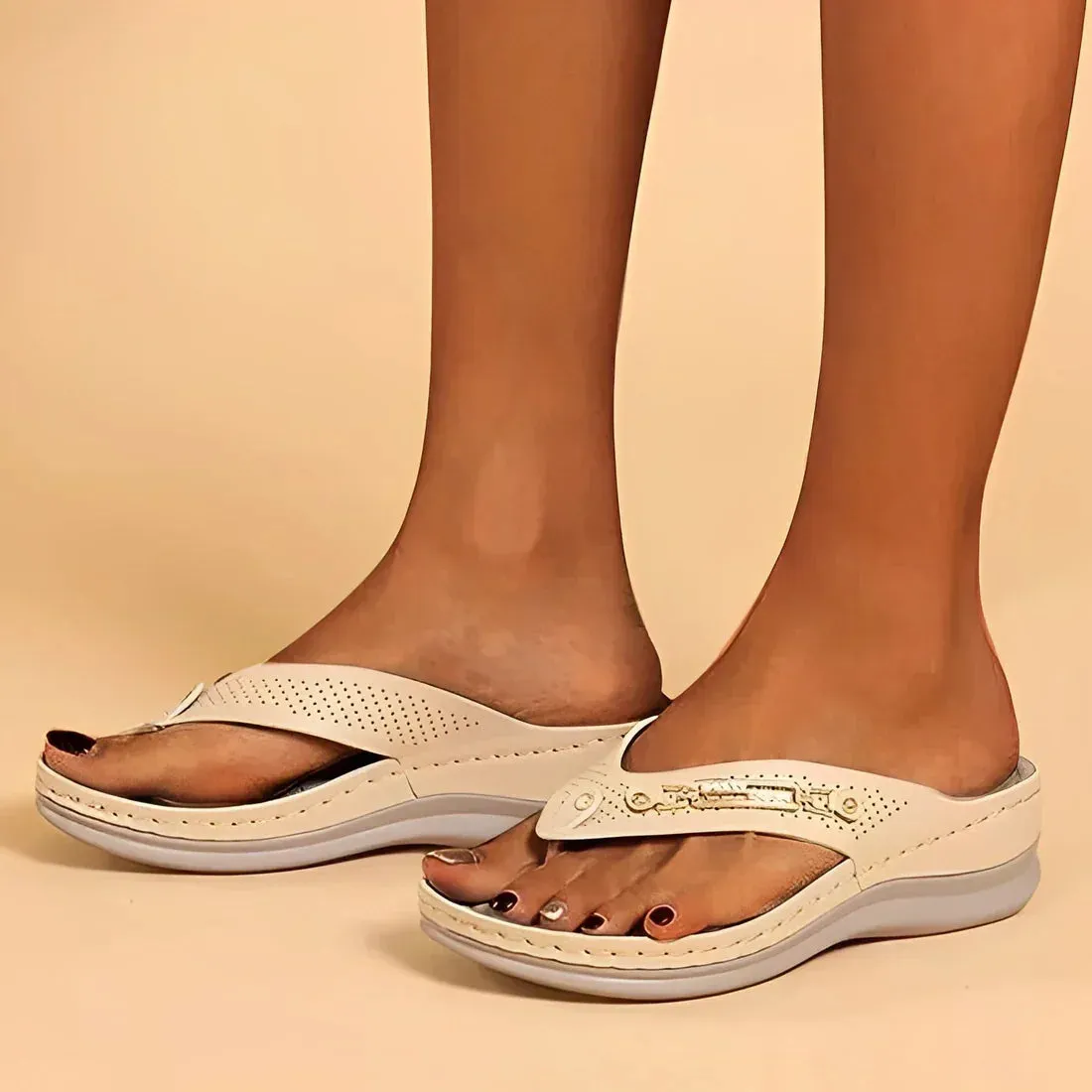 Lotte - Zacht Gevoerde Flip-Flop Sandalen