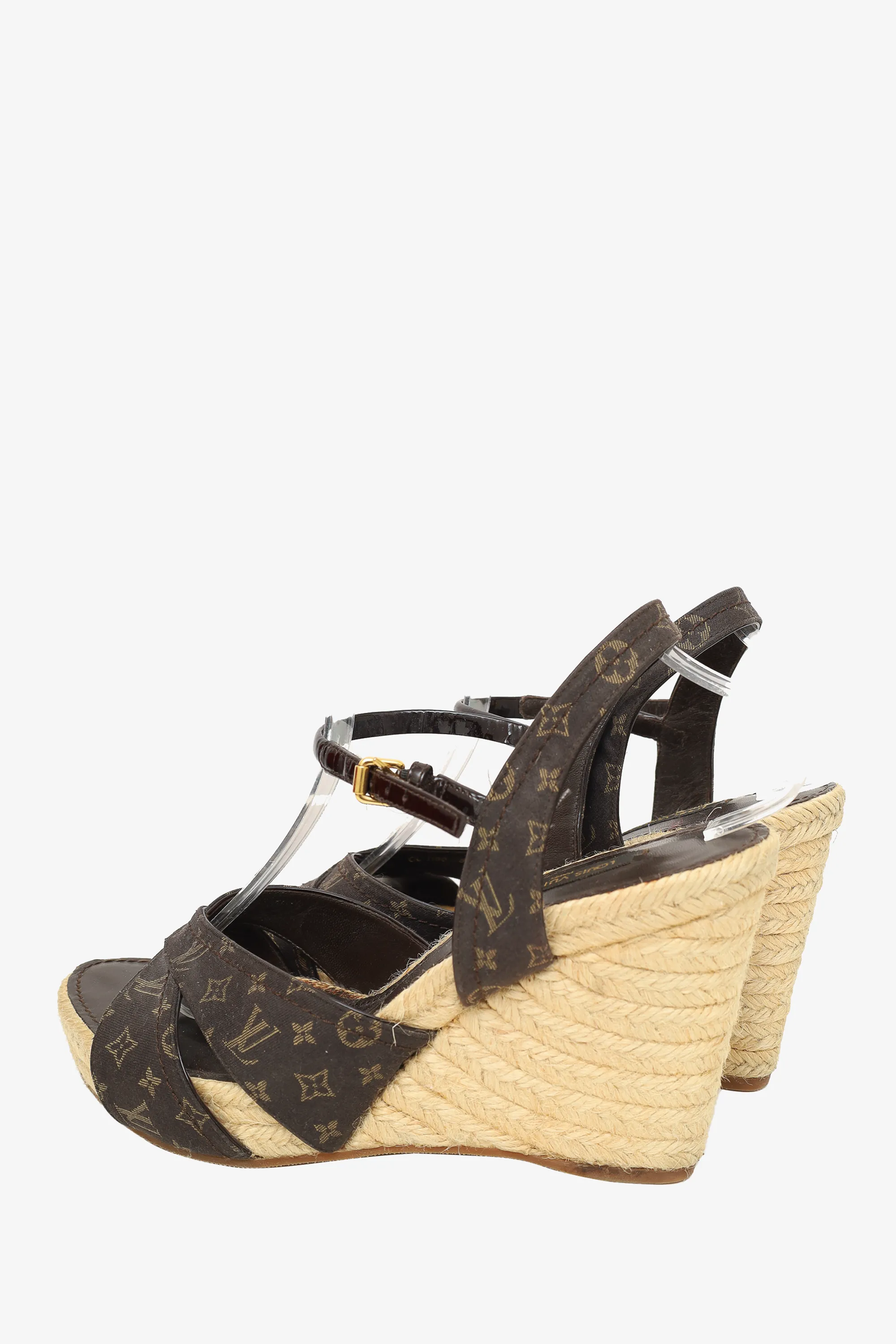 Louis Vuitton Brown Monogram Idylle Majorca Espadrille Sandals Size 39