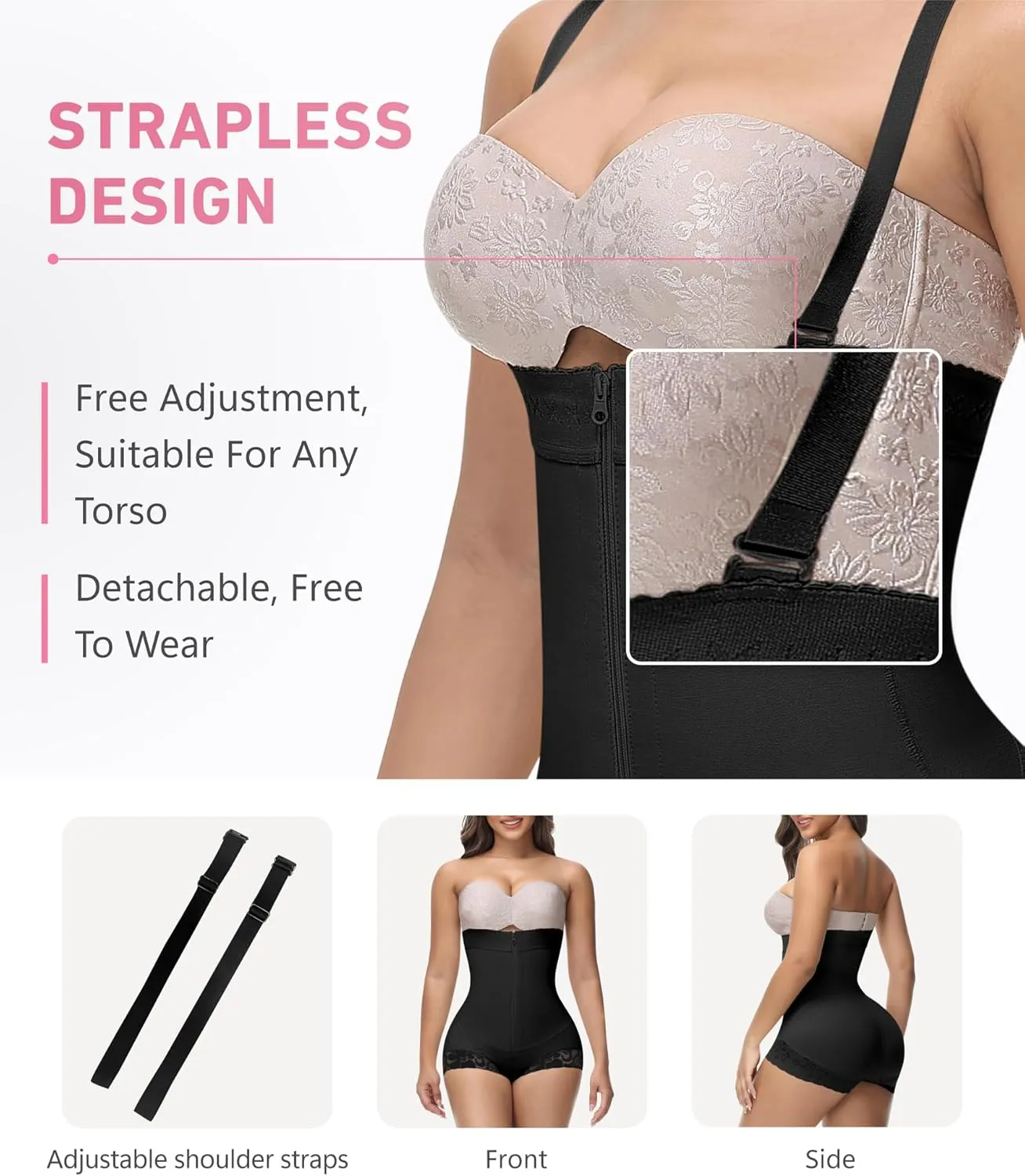 M MYODRESS Shapewear Tummy Control Fajas Colombianas Moldeadoras Girdles Body Shaper Butt Lift Tummy Tuck Compression Garment
