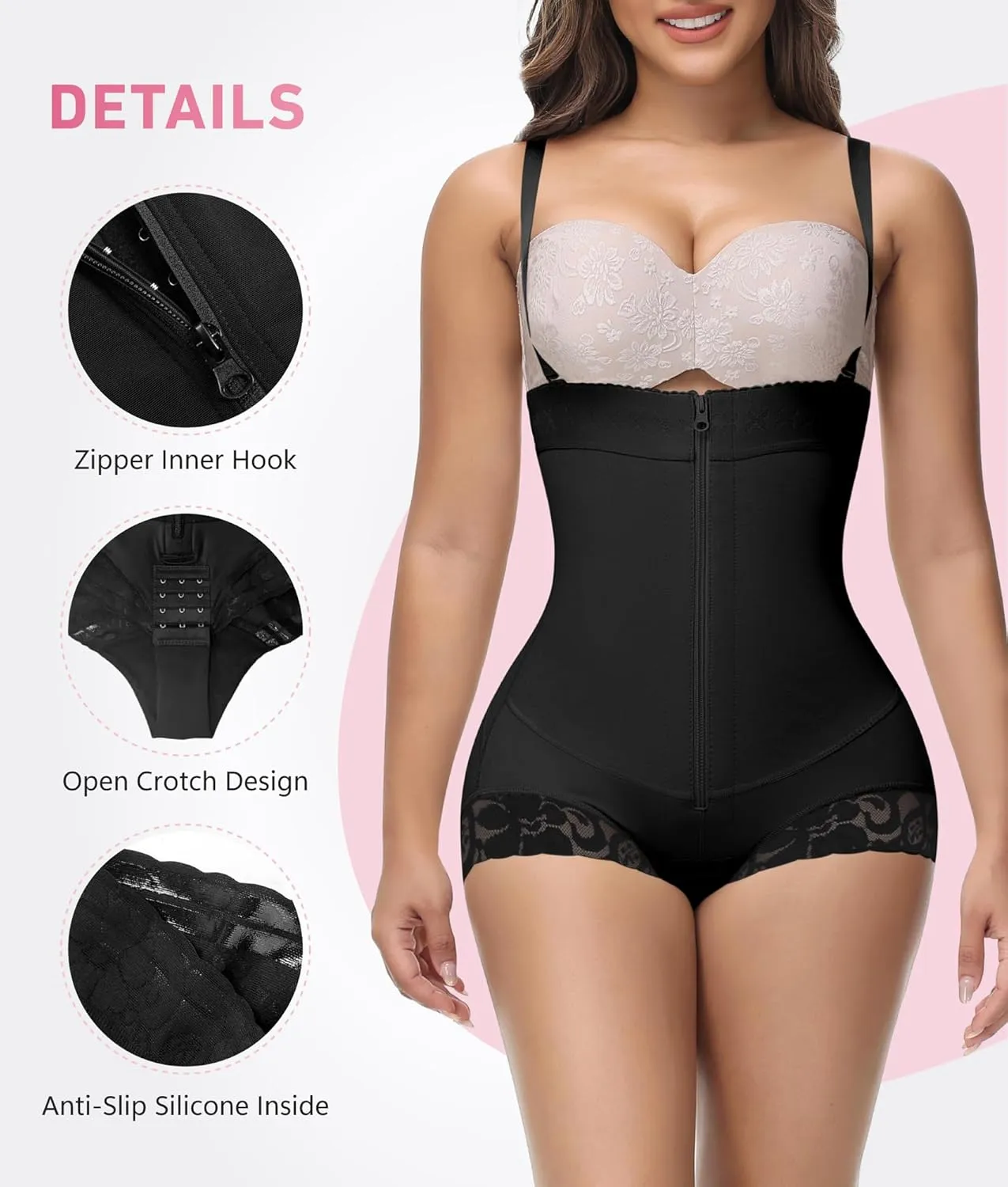 M MYODRESS Shapewear Tummy Control Fajas Colombianas Moldeadoras Girdles Body Shaper Butt Lift Tummy Tuck Compression Garment