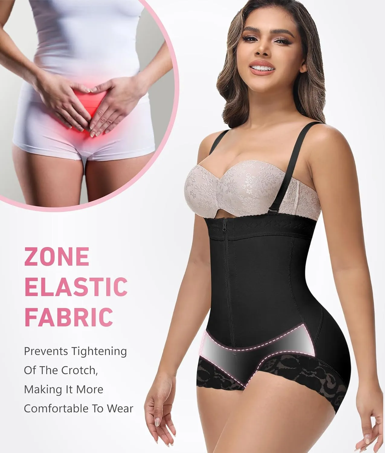 M MYODRESS Shapewear Tummy Control Fajas Colombianas Moldeadoras Girdles Body Shaper Butt Lift Tummy Tuck Compression Garment
