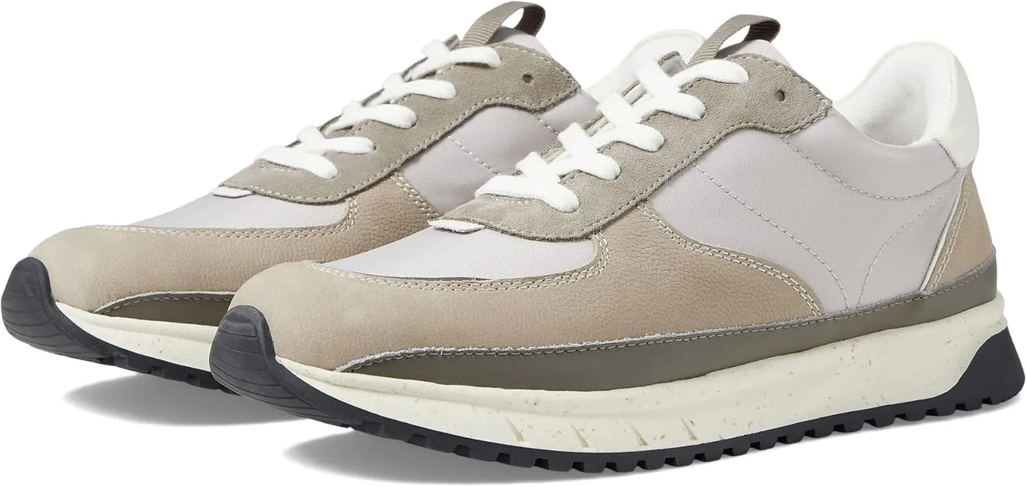 Madewell Kickoff Trainer Sneakers in Leather and (Re) sourced Nylon Stone Multi/Grey Neutral 6.5 M