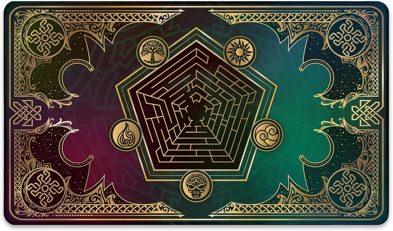 Mana Blast (Stitched) - MTG Playmat - Compatible with Magic The Gathering Playmat - Play MTG, YuGiOh, TCG - Original Play Mat Art Designs & Accessories