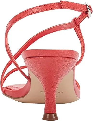 Marc Fisher Womens Gove Leather Slingback Heel Sandals Orange 8 Medium (B,M)