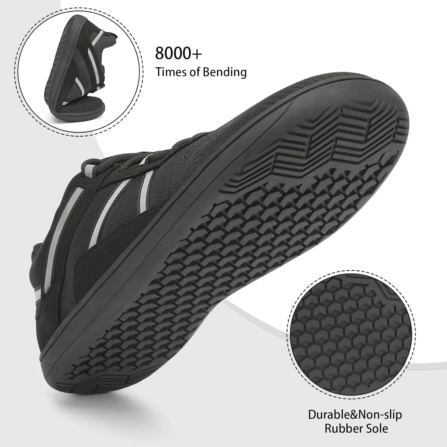 Men's Barefoot Walking Shoes | Wide Toe Box | Minimalist Cross-Trainer | Zero-Drop Sole | Non Slip Gym Workout Trail Running Sneakers