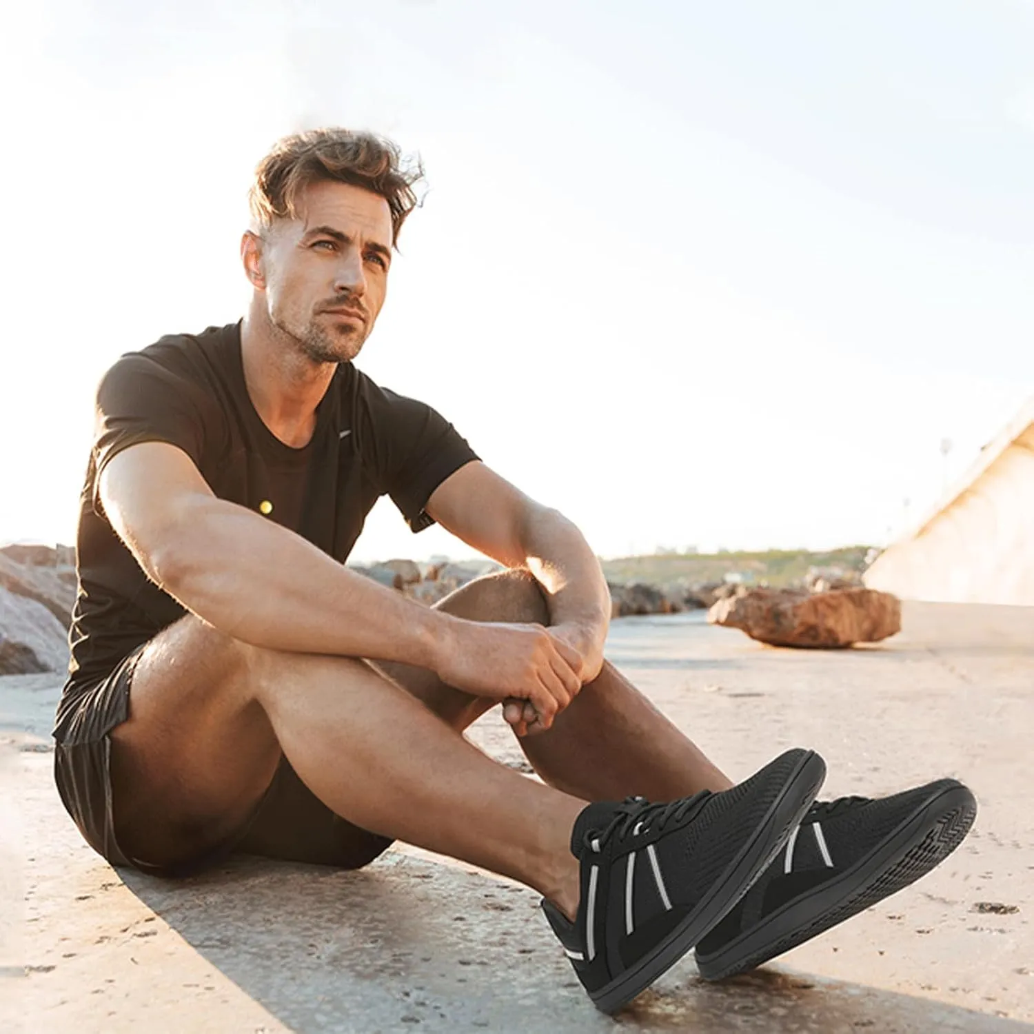 Men's Barefoot Walking Shoes | Wide Toe Box | Minimalist Cross-Trainer | Zero-Drop Sole | Non Slip Gym Workout Trail Running Sneakers