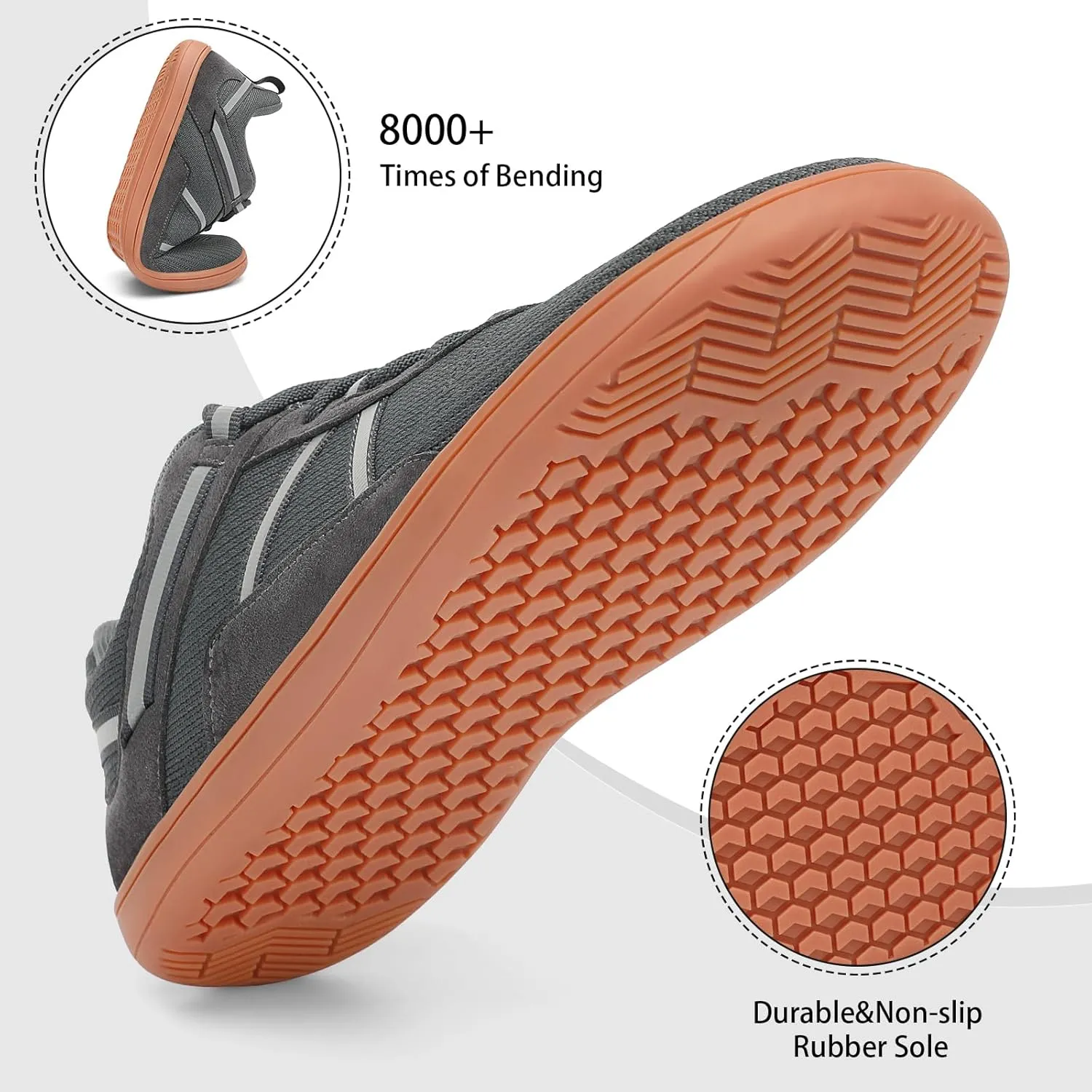Men's Barefoot Walking Shoes | Wide Toe Box | Minimalist Cross-Trainer | Zero-Drop Sole | Non Slip Gym Workout Trail Running Sneakers