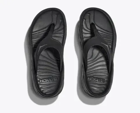 MEN'S HOKA ORA RECOVERY FLIP | BLACK / DARK GULL GRAY