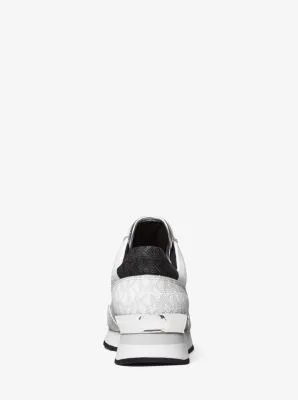 Michael Kors Maddy Two-Tone Logo Trainer white sneakers