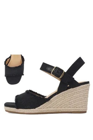 Mid Espadrille Open Toe Wedge