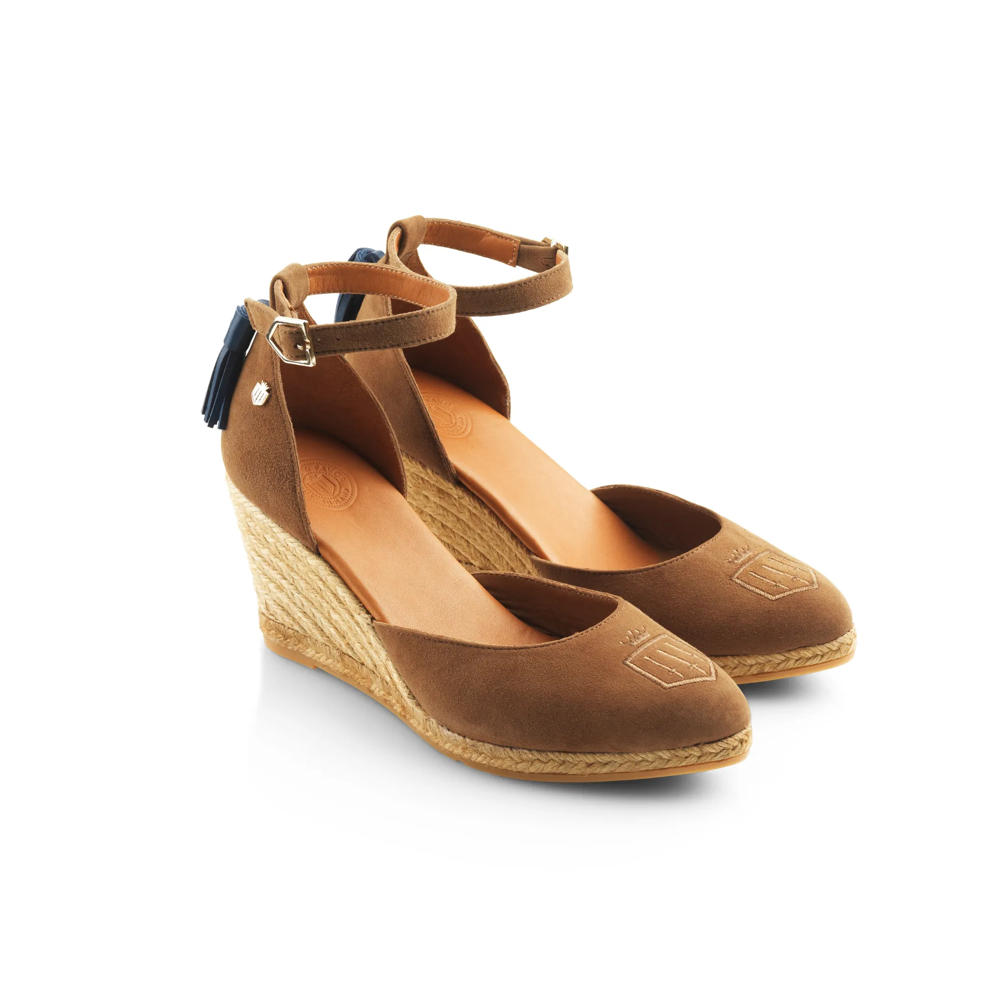 Monaco Wedge Tan Suede
