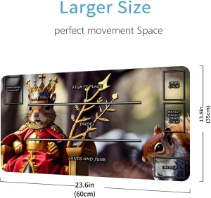 MTG Playmat Squirrel, AI Paintings TCG Game Mat with Zones, 24 x 14 inches MTG Mat for Trading Card Game Playmats Board Game Table Mats Games Mats