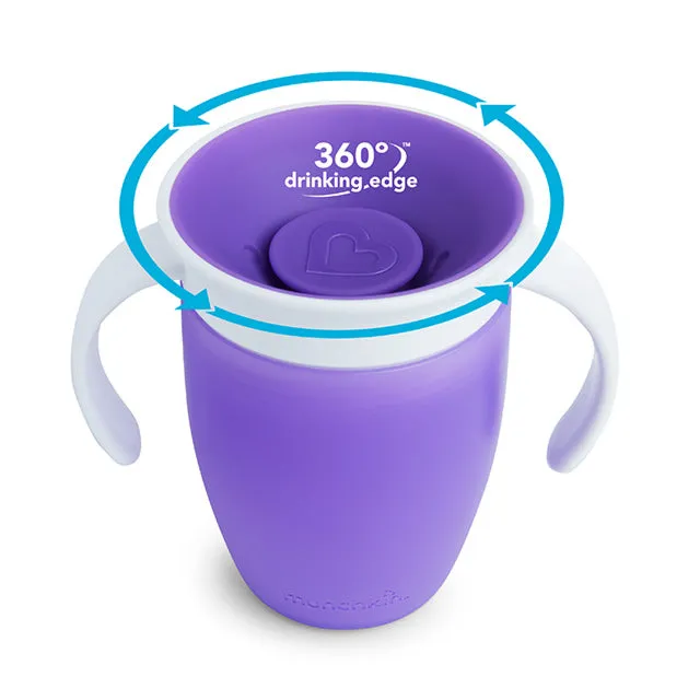 Munchkin- Miracle® 360° Trainer Cup 7Oz - 6 Months   - Purple