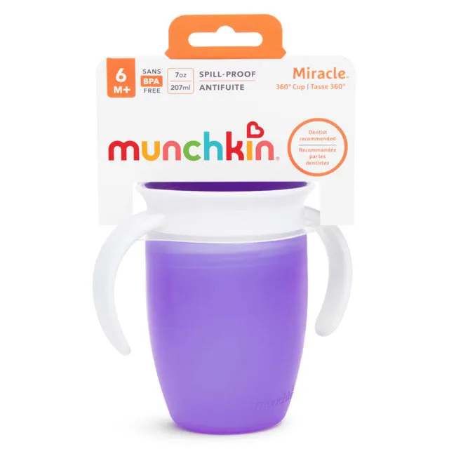 Munchkin- Miracle® 360° Trainer Cup 7Oz - 6 Months   - Purple