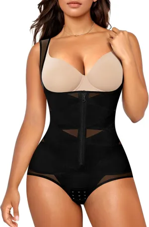 Nebility Shapewear Bodysuits for Women Tummy Control Faja Body Shaper Open Bust Waist Trainer