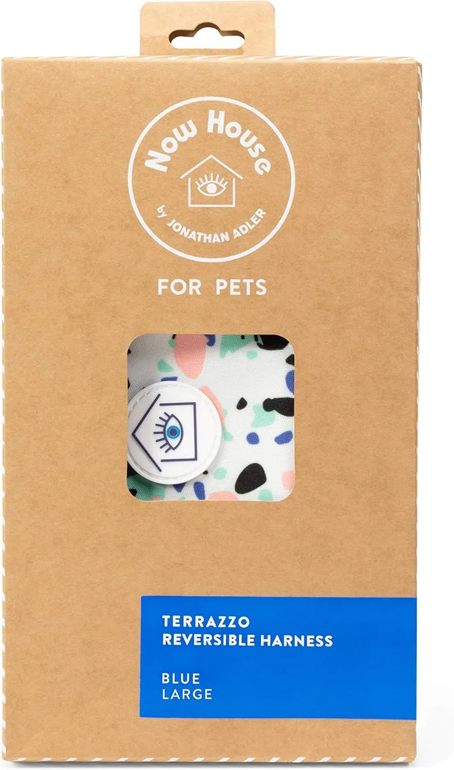 Now House for Pets by Jonathan Adler Jonathan Adler: Now House Terrazzo Reversible Harness, Large | Fashionable and Functional Way to Keep Dog Looking Great | Cute Dog Accessories for Pets