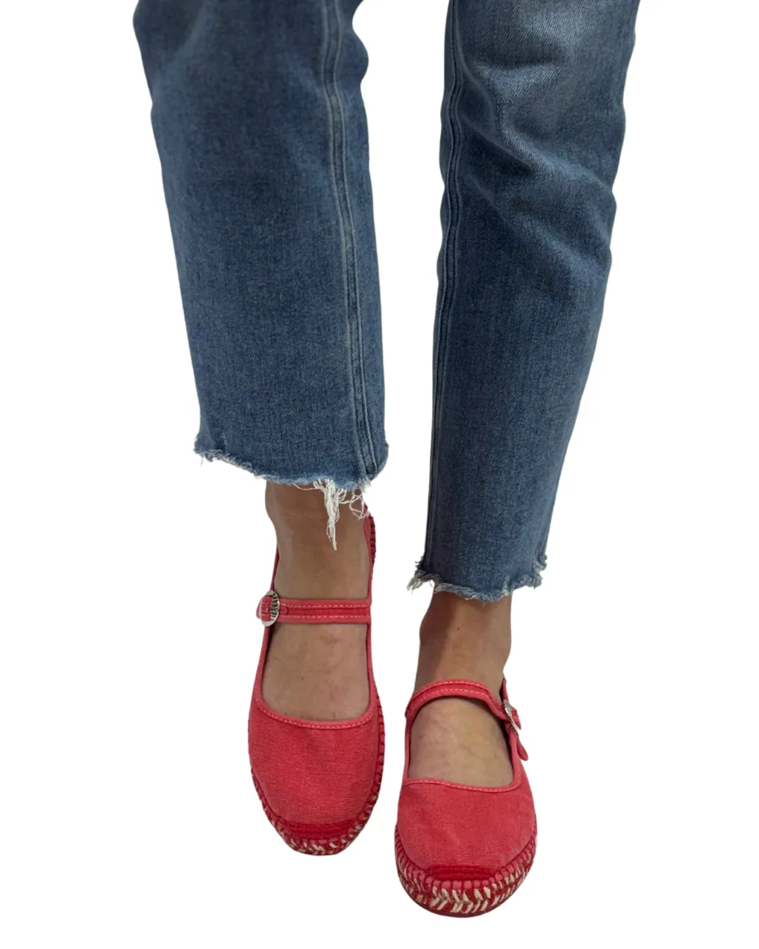 OASIS MARY JANE ESPADRILLE in Washed Salsa