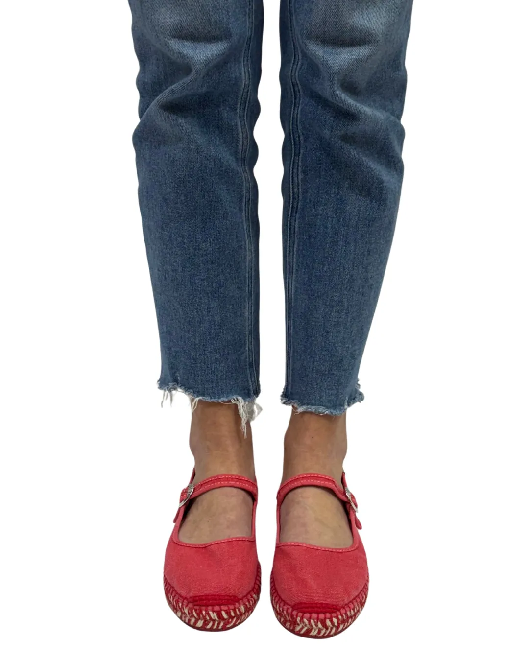OASIS MARY JANE ESPADRILLE in Washed Salsa