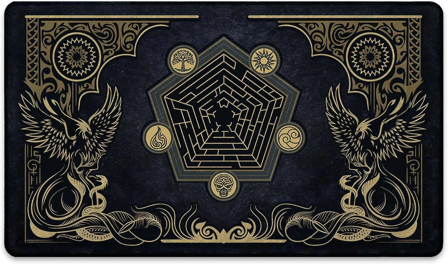 Oceanic Phoenix (Stitched) - MTG Playmat - Compatible with Magic The Gathering Playmat - Play MTG, YuGiOh, TCG - Original Play Mat Art Designs & Accessories
