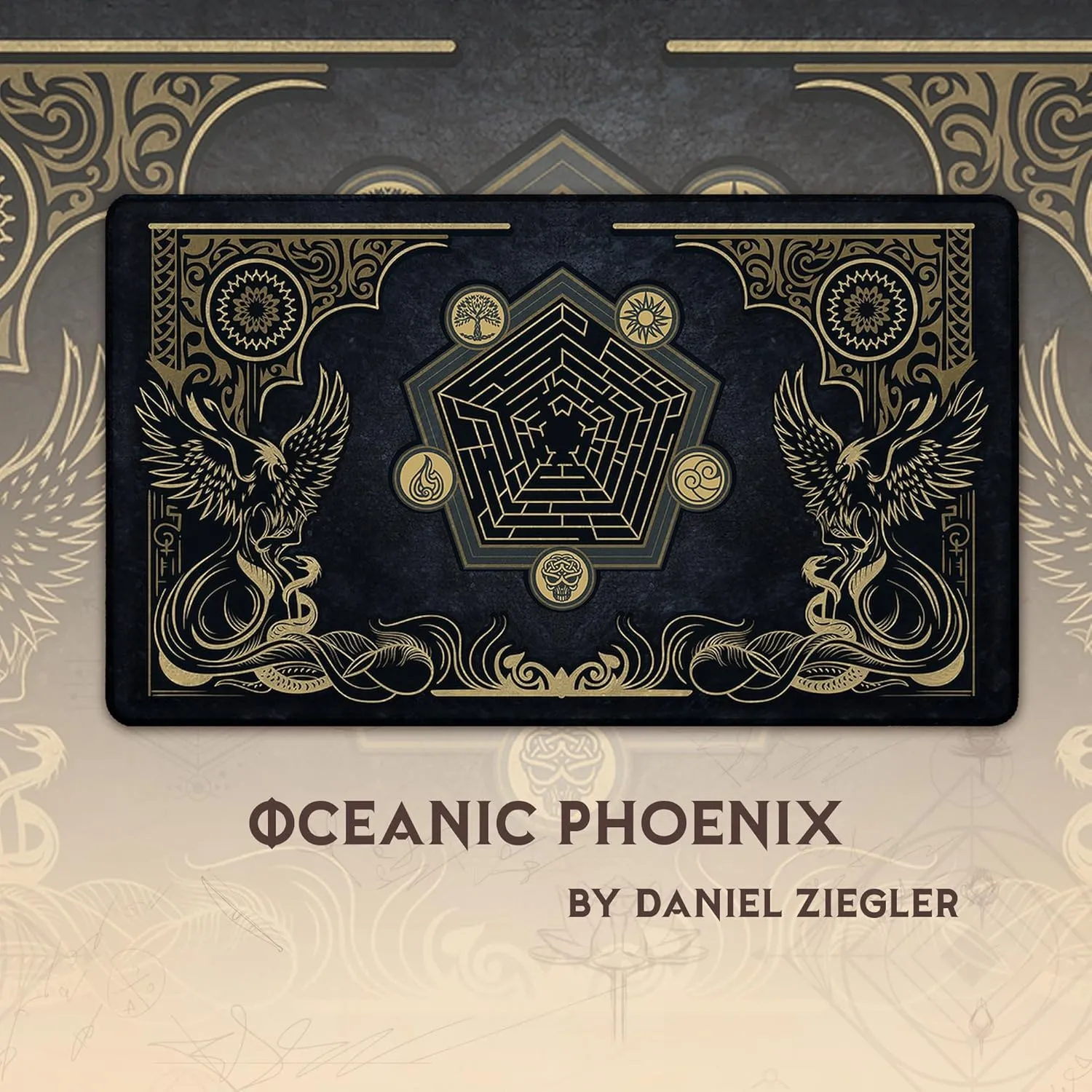 Oceanic Phoenix (Stitched) - MTG Playmat - Compatible with Magic The Gathering Playmat - Play MTG, YuGiOh, TCG - Original Play Mat Art Designs & Accessories