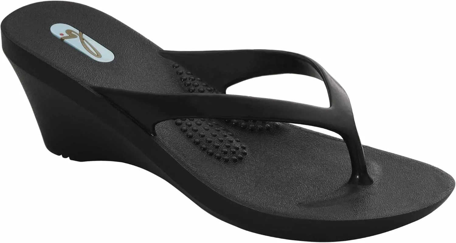 Oka-B Women's Kylie Flip Flop with Wedge Heel