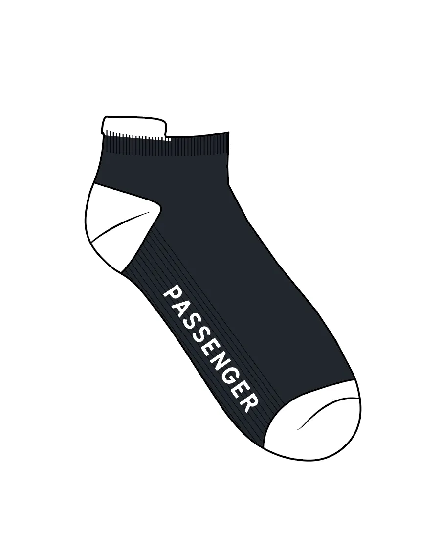 Organic Trainer Socks - Black