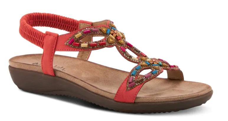 PATRIZIA VOLCANIC T-STRAP SANDALS by Spring Step