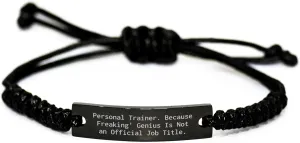 Personal Trainer Rope Bracelet, Funny Quotes, Mother's Day Unique Gifts from Friends to Personal Trainers