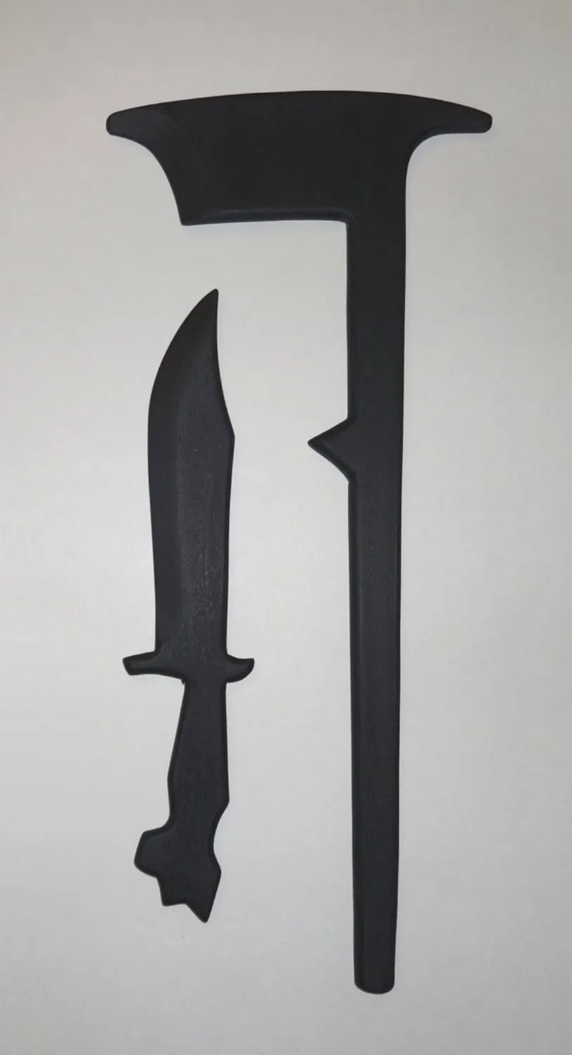 Philippine Axe Training Filipino Bowie Tomahawk Knife Hatchet Blade Ronin Polypropylene Replica Combo