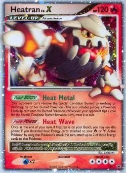 Pokemon - Heatran LV.X – DP31 – Promotional (DP31) - Diamond and Pearl Black Star Promos - Holo
