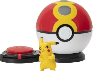 Pokemon Surprise Attack Game, Featuring Pikachu and Bulbasaur - 2 Surprise Attack Balls - 6 Attack Disks - Toys for Kids and Pokémon Fans