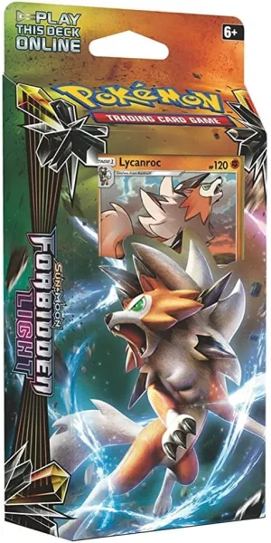 Pokemon TCG: Sun & Moon Forbidden Light Lycanroc Theme Deck | Collectible Trading Card Set | 60 Card Deck with Ultra Rare Holographic Foil Lycanroc, Damage Counters, Metallic Coin, Online Code Card