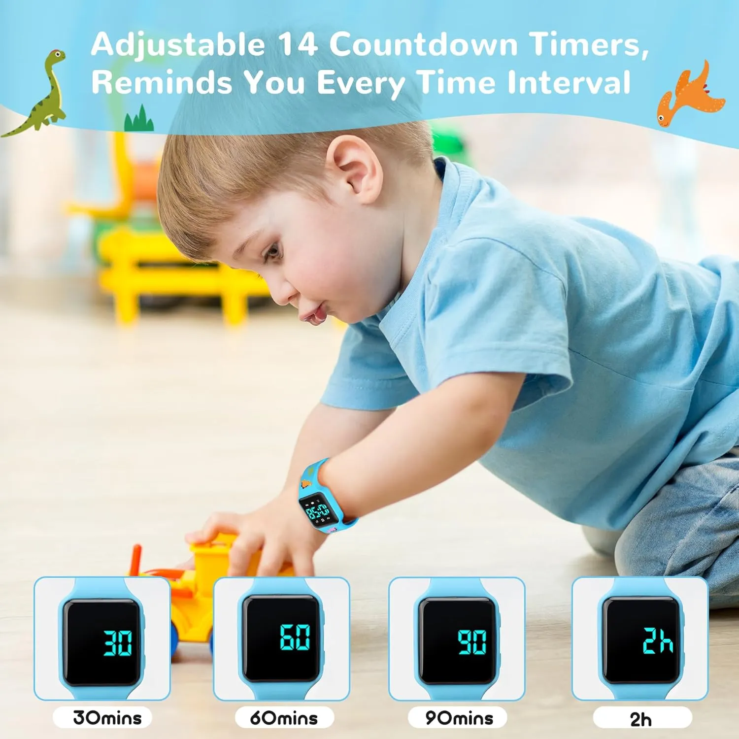 Potty Training Watch for Toddler with Countdown, Alarms, Music or Vibration Alerts - Waterproof Toddler Toilet Trainer for Boys & Girls Ages 2-9