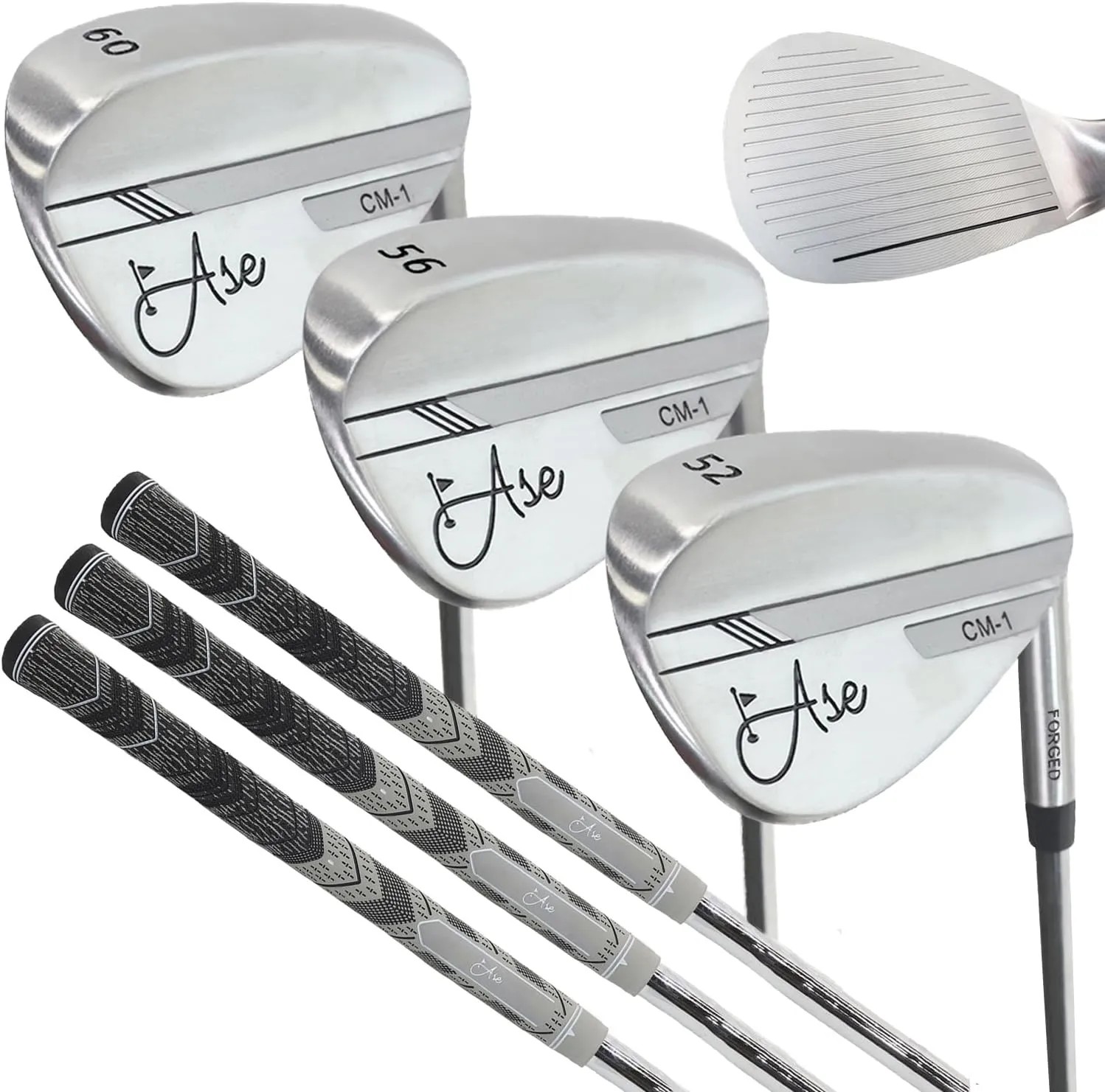 Premium Forged Golf Wedge 3 Piece Set - Full Face Grooves   Milled Face Golf Wedges for Men 52 56 60 Degree Set Corded Grip for Increase Control and Comfort