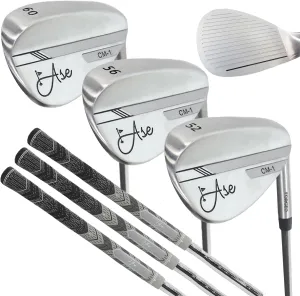 Premium Forged Golf Wedge 3 Piece Set - Full Face Grooves   Milled Face Golf Wedges for Men 52 56 60 Degree Set Corded Grip for Increase Control and Comfort