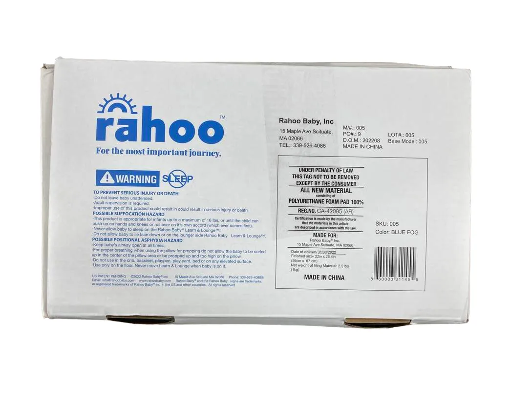 Rahoo Baby Learn & Lounge 3-in-1 Newborn Lounger, Blue Fog